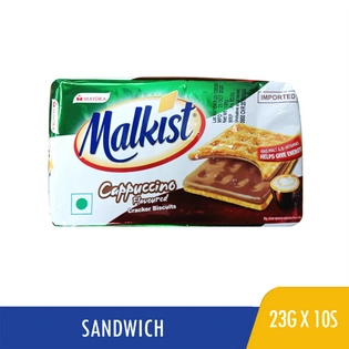 Mayora Malkist Cracker Sandwich Cappuccino 23gx10s