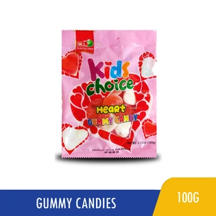 WL Kids Choice Gummy Candy Heart 100g