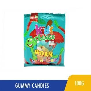 WL Kids Choice Gummy Candy Worm 100g