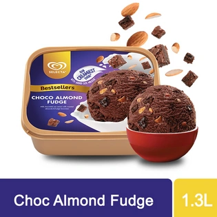 Selecta Choco Almond Fudge Ice Cream 1.3L