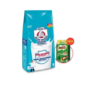 Buy 1 Bearbrand Fortified Powdered Milk Drink With Iron 2kg FREEPc Milo Actigen-E High Malt 300g