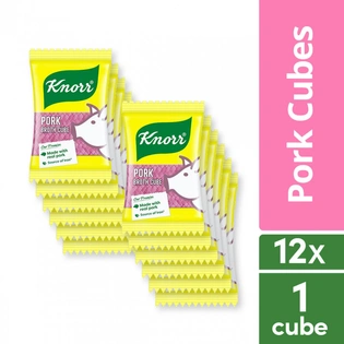 Knorr Cubes Singles Pork 10G 12s