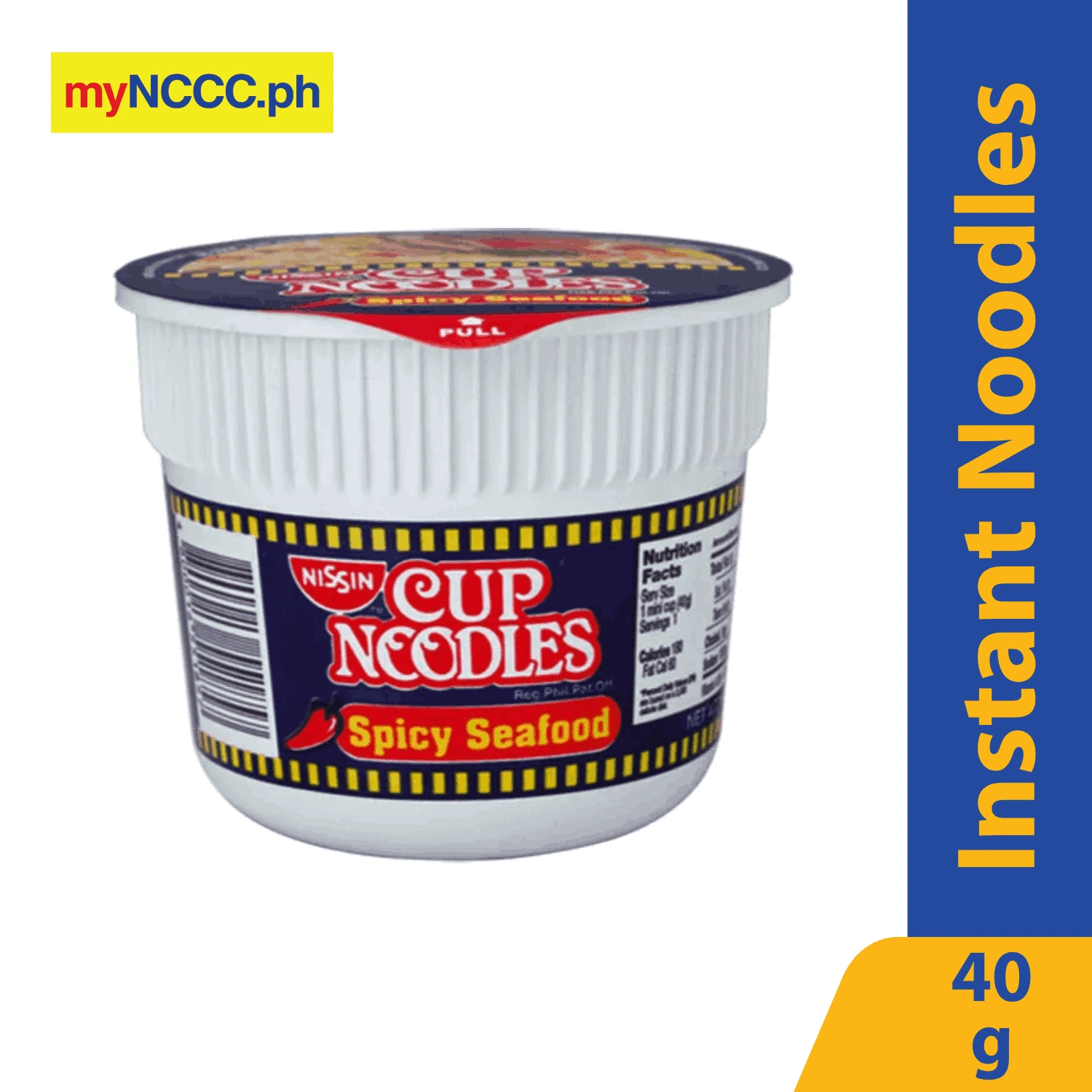 Nissin Mini Cup Noodles Spicy Seafood 40g 