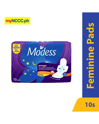 Modess Napkin Cottony Soft All Night with Wing 10s-11026115