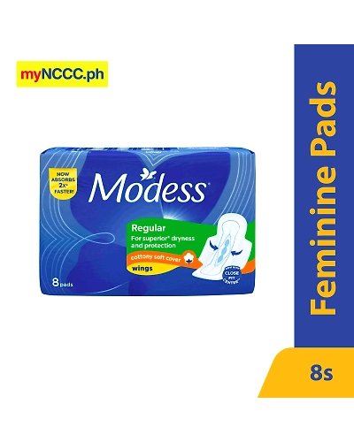 Modess Napkin Cottony Soft Regular with Wing 8s-10041940