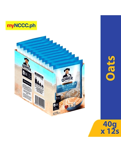 Quaker Instant Oats Original with Milk 40gx12s-10499521