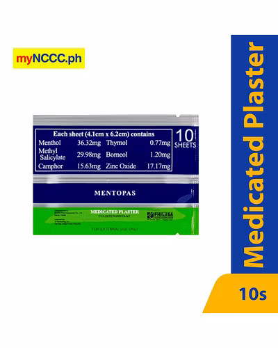 Mentopas Medicated Plaster 10s-10450771