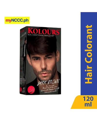 Kolours Hair Dye Dark Brown Men 120ml-10179861