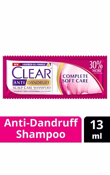 Clear Anti Dandruff Shampoo Complete Soft Care 13ml 6s