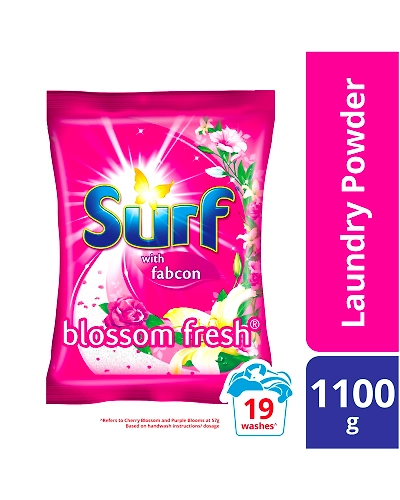 Surf Powder Detergent Blossom Fresh 1.1kg Pouch-10736912