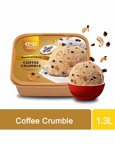 Selecta Coffee Crumble Ice Cream 1.3L-10026564