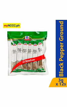 McCormick Black Pepper Ground 3gx12s