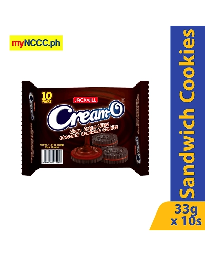 Cream-O Choco Cream-Filled Chocolate Sandwich Cookies 33gx10s-10074434