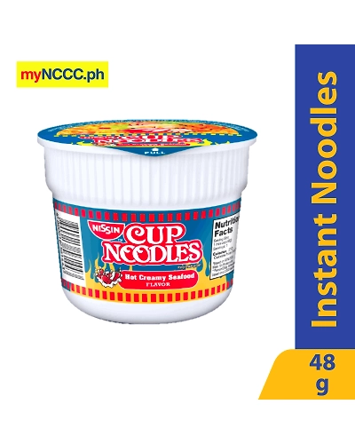 Nissin Mini Cup Noodles Hot Creamy Seafood 48g-11427521
