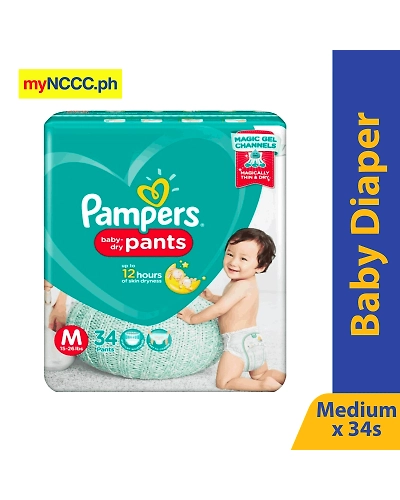 Pampers Diaper Baby Dry Pants Medium 34S+2-11324320