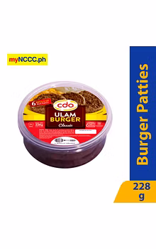 CDO Ulam Burger Regular Beef Patties 6s 228G