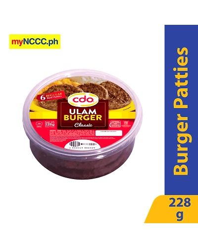 CDO Ulam Burger Regular Beef Patties 6s 228G-10038951