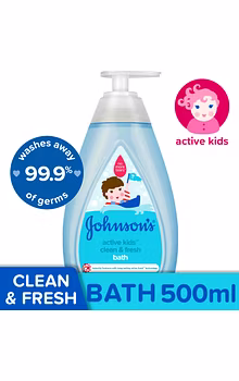 Johnson & Johnson Baby Wash Active Kids Clean & Fresh Pump 500ml