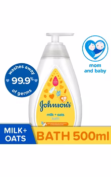 Johnson & Johnson Baby Wash Milk+Oats Pump 500ml