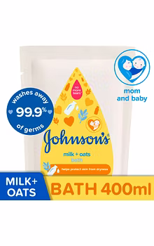 Johnson & Johnson Baby Wash Milk+Oats Refill 400ml