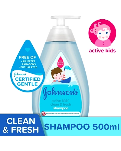 Johnson &amp; Johnson Shampoo Active Kids Clean &amp; Fresh 500ml-10989987
