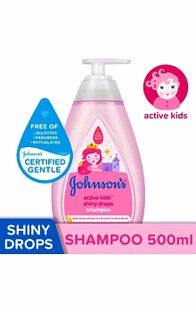 Johnson & Johnson Shampoo Active Kids Shiny Drops 500ml