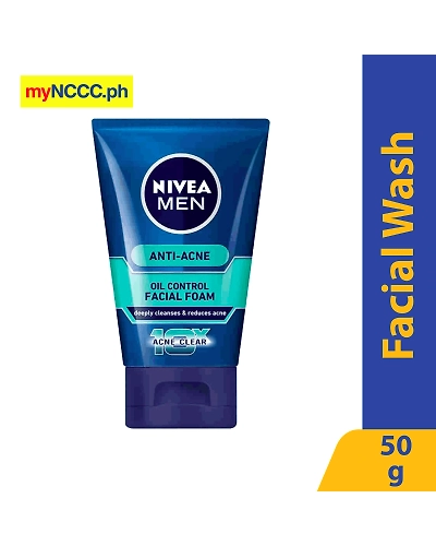 Nivea Men Anti-Acne Oil Control Facial Foam 50g-10933310