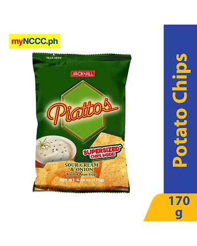 Piattos Sour Cream &amp; Onion Supersized 170g-11599693