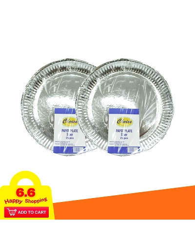 Choice Paper Plate Silver 9 inches 25s-10447302