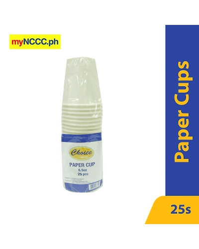 Choice Paper Cup Plain White 6.5oz 25s-10991676