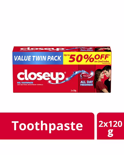 Close Up Anti-Bacterial Toothpaste Red Hot 120G 2s-11559661