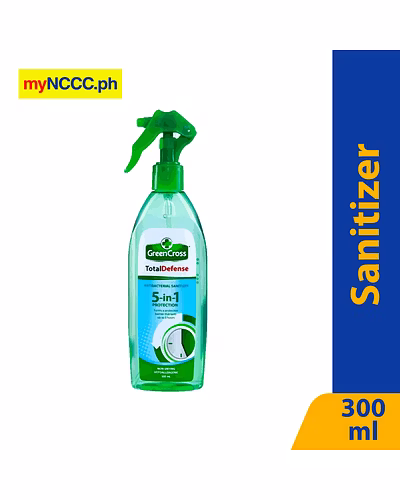 Green Cross Total Defense Antibacterial Sanitizer Spray 300ml-11462277