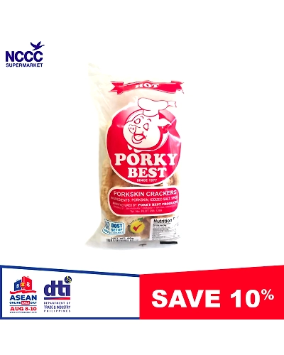Porky Best Medium Size Chicharon Hot 60g-11395603