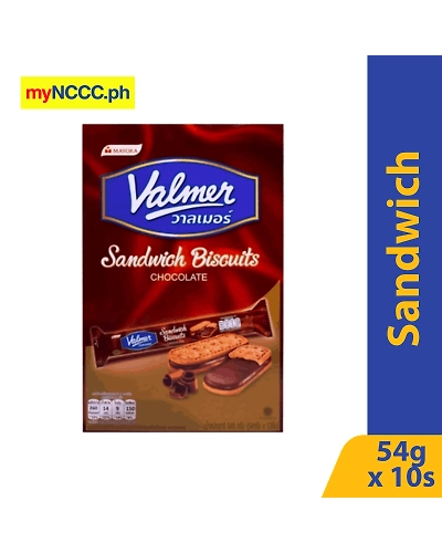 Mayora Valmer Sandwich Biscuits Chocolate 54gx10s-11492527