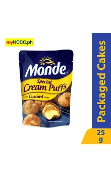 Monde Special Cream Puffs with Custard Filling 25g