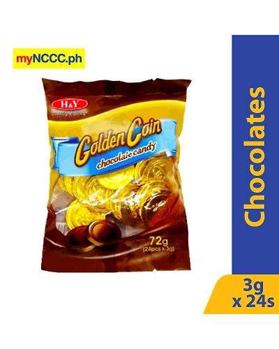 H&amp;Y Golden Coin Chocolate Candy 24s-10504320