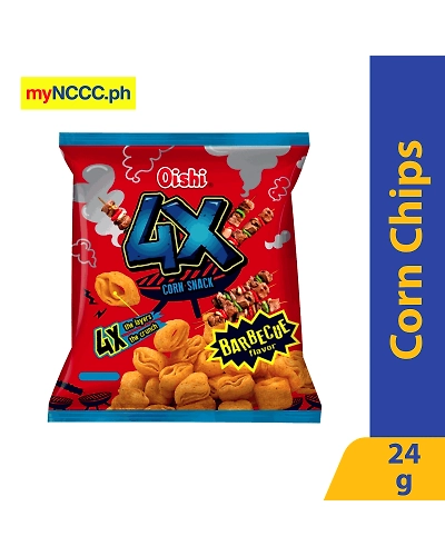 Oishi 4X Corn Snack Barbecue Flavor 24g-11651635