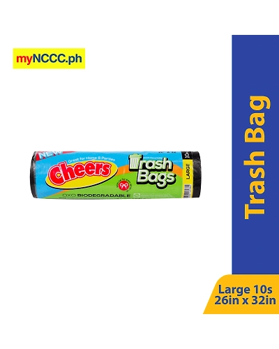 Cheers Trash Bag Black Large 26X32 10s-10953428