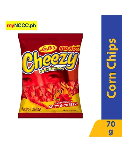 Cheezy Corn Crunch Red Hot Outrageously Spicy &amp; Cheesy 70g-10030843