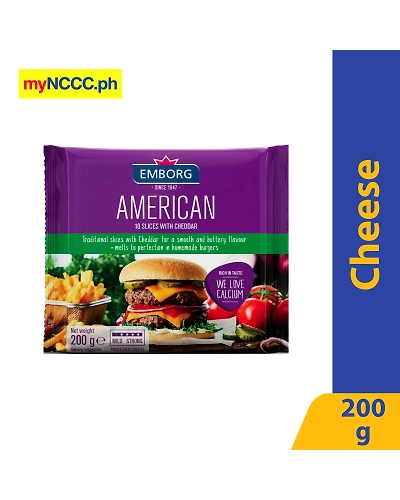 Emborg American Cheddar Slices 24 x 200g-11255979