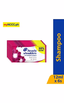 Head & Shoulders Shampoo Antidandruff Smooth & Silky 30% More Trisachet 12mlx6