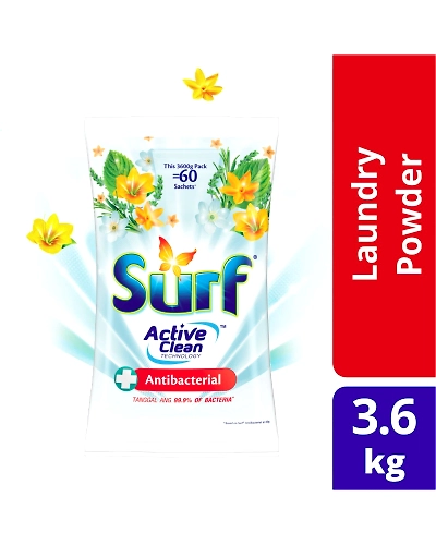 Surf Laundry Powder Active Clean Antibacterial 3.6kg-11578934