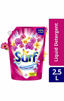 Surf Liquid Detergent Rose Fresh Stand-up Pouch 2.5L