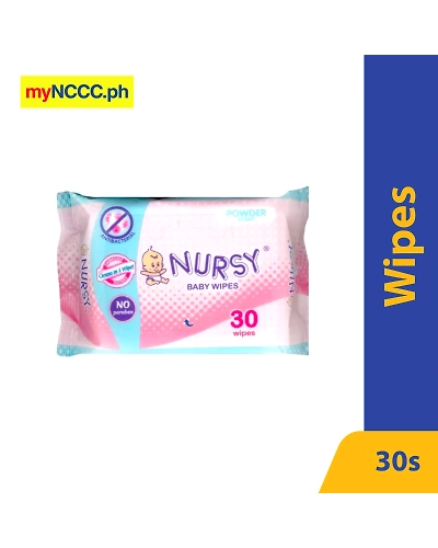 Nursy Baby Wipes Powder Scent 30s-11019538