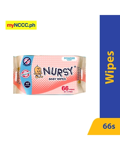 Nursy Baby Wipes Powder Scent 66 Wipes-10598374