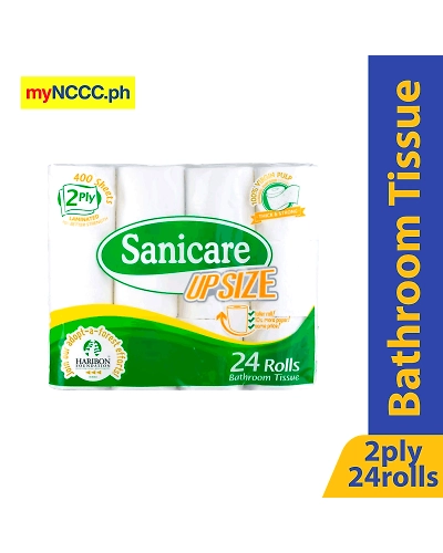 Sanicare Bathroom Tissue 2Ply 400 sheets 24Rolls-11295995