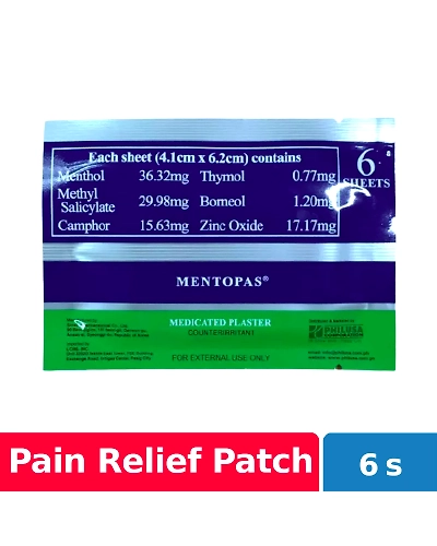 Mentopas Medicated Plaster 6s-10723286