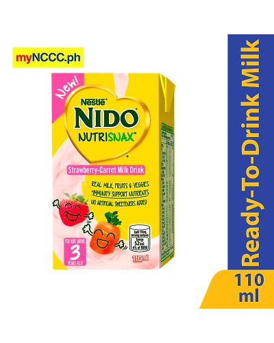 Nido Nutrisnax Strawberry-Carrot Flavored Milk Drink 110ml-11808968