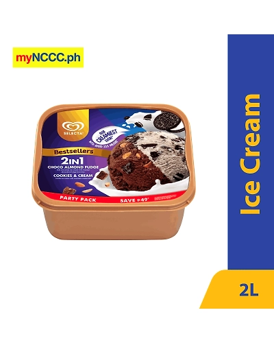 Selecta Ih Sup Choco Almond Fudge-Cookies &amp; Cream 2L-11641968