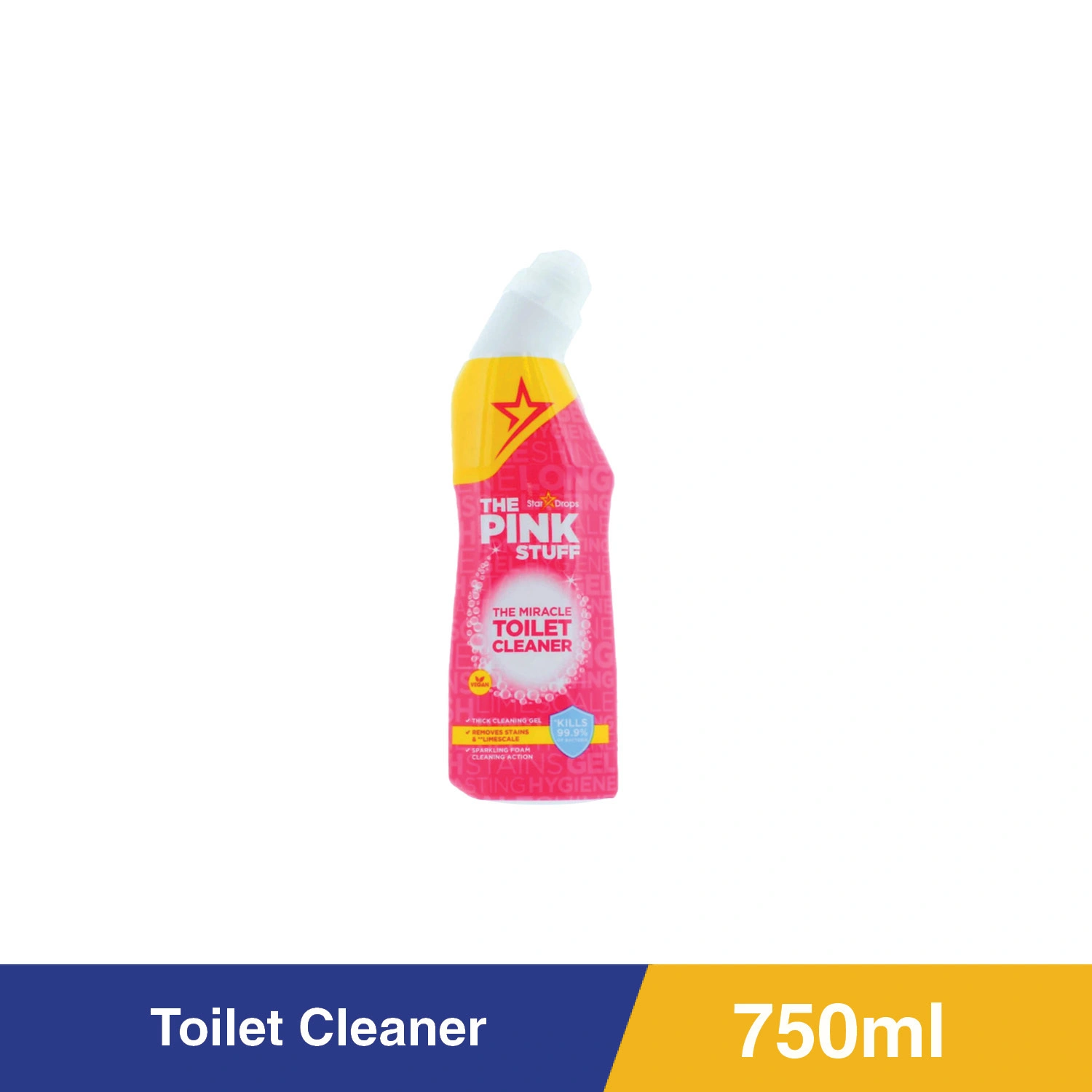 The Pink Stuff Stardrops Miracle Toilet Cleaner 750 ML. 25 oz Limescale  Stains